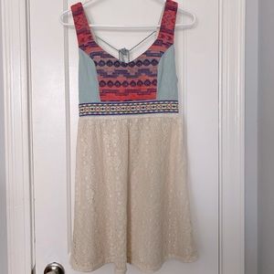 Soft Blue Patterned Dress